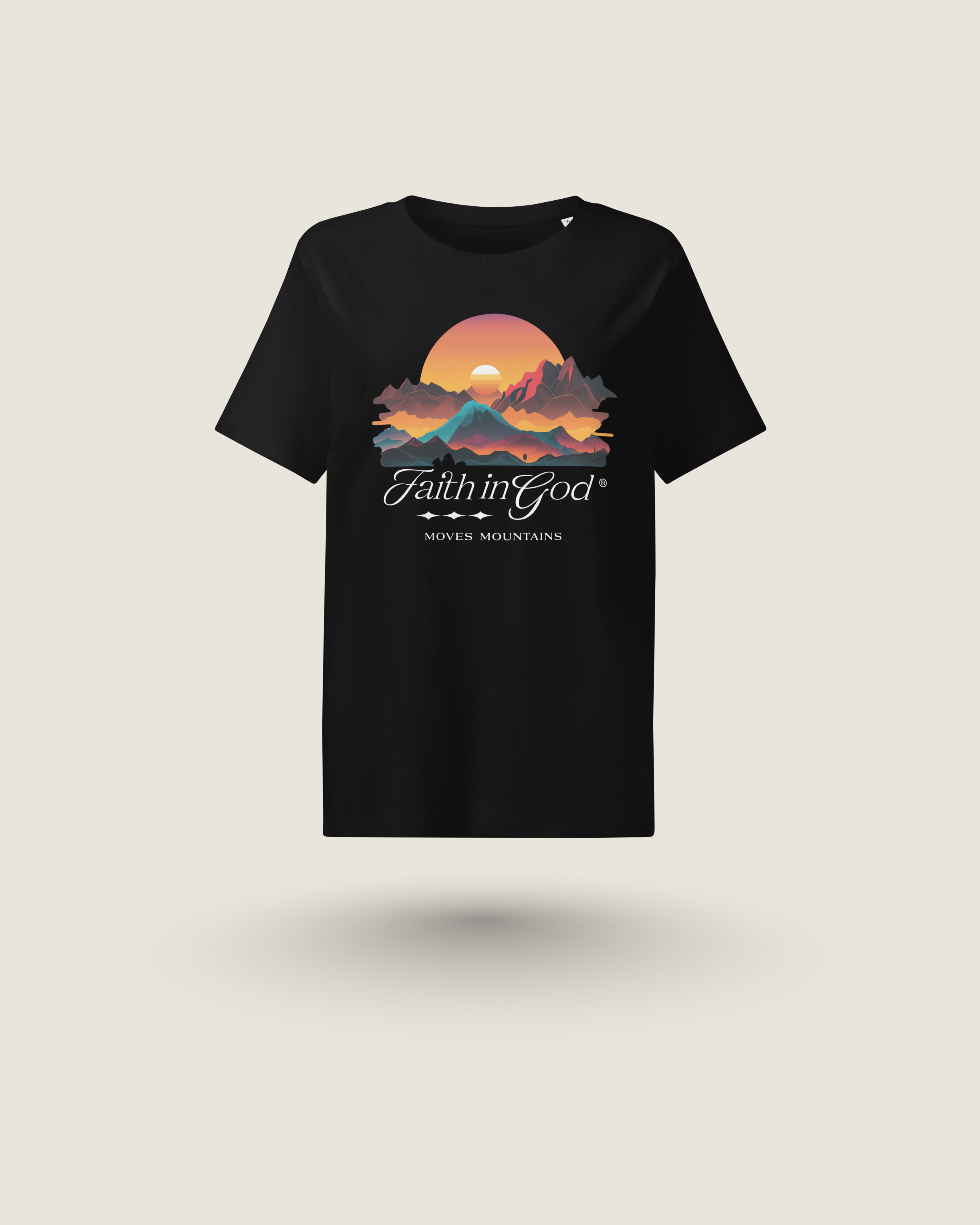 Faith in God Moves Mountains Women T-Shirt