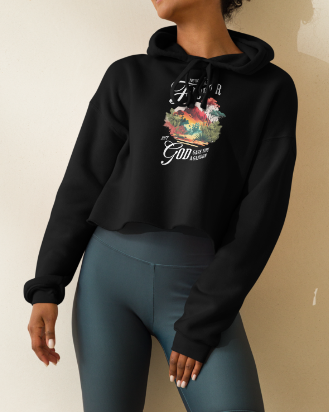 More Than A Flower Women Crop Hoodie